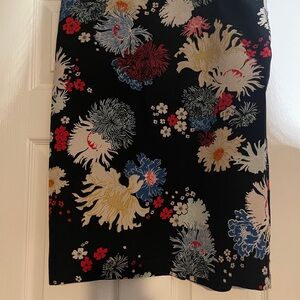 Philosophy Black Floral Pencil Skirt